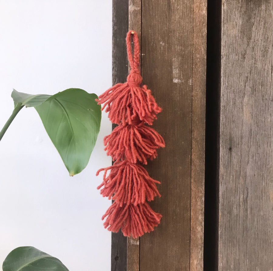 Naturally Dyed Wool Tassel | Umber