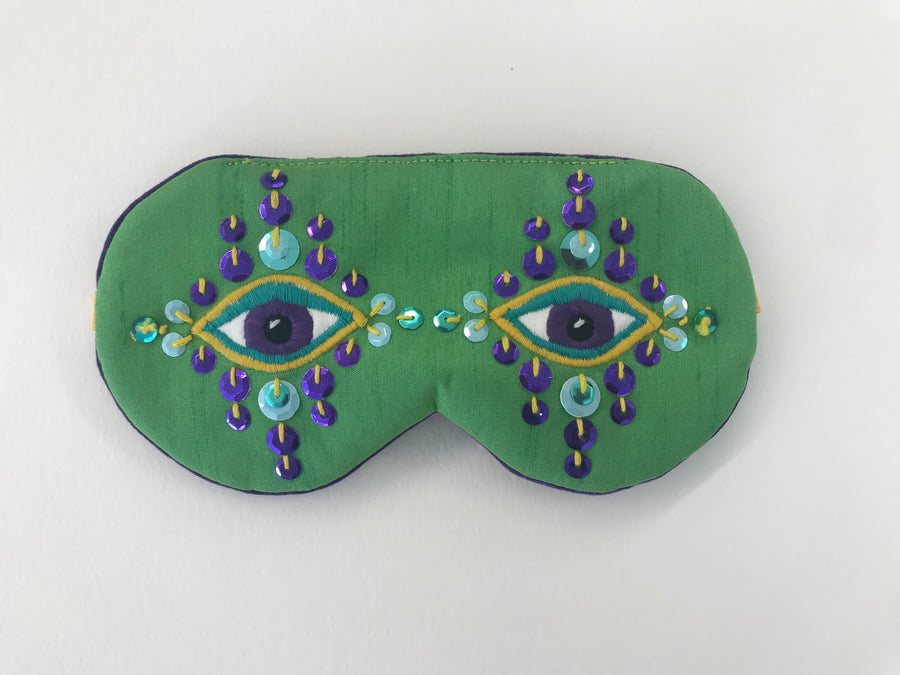 Evil Eye Sleep Mask | Green