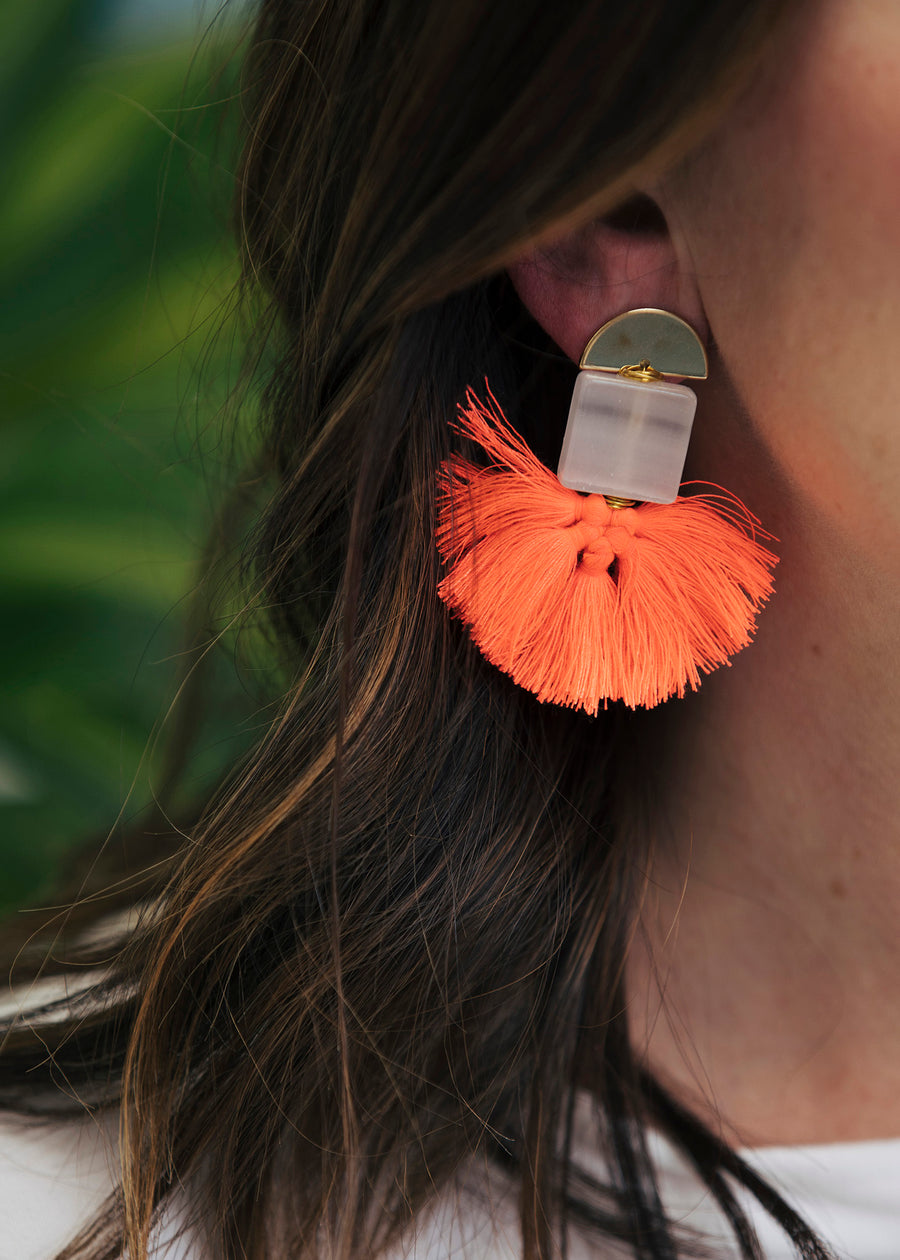 Mackenzie Earrings | Neon Orange