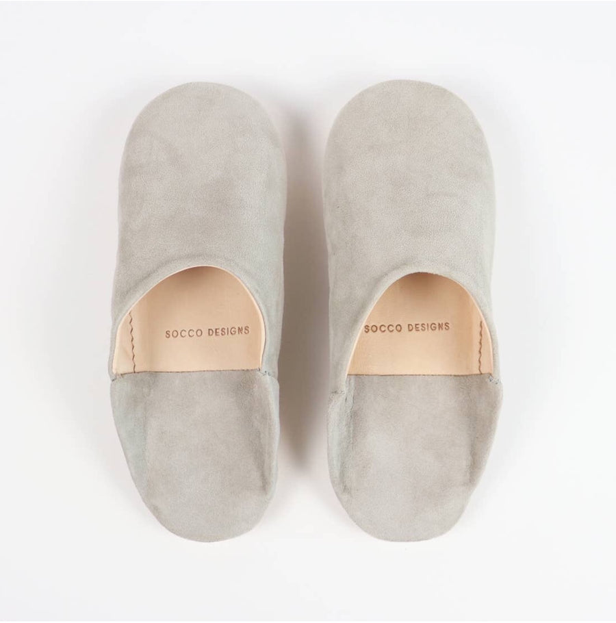 Women Moroccan Babouche Slippers | Grey